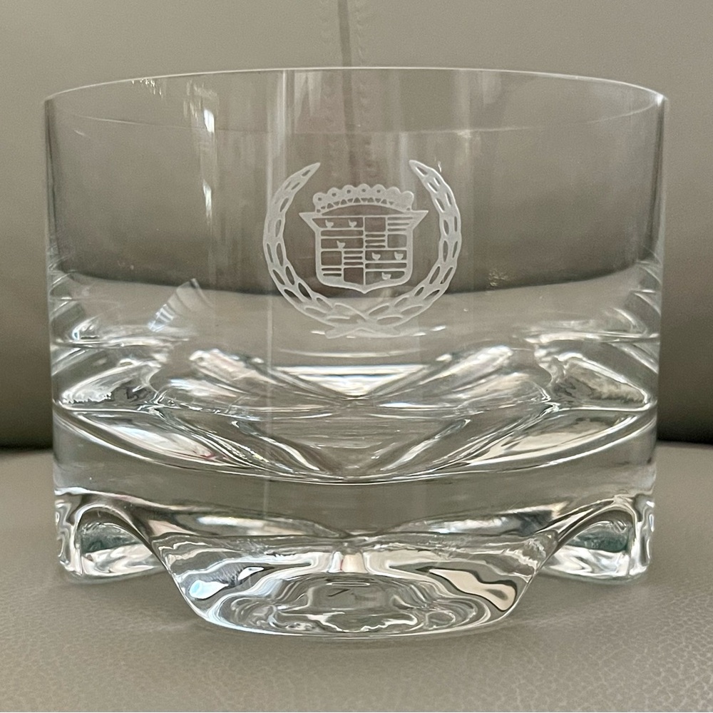 VTG Krosno Crystal Candy Bowl with Cadillac Logo